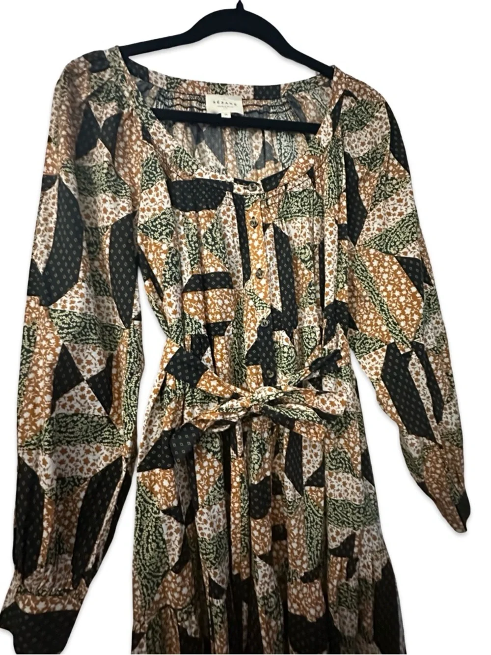 SEZANE Yuliana Dress size 2/EU 34 Boho Coastal cowgirl maxi Dress - Picture 11 of 12